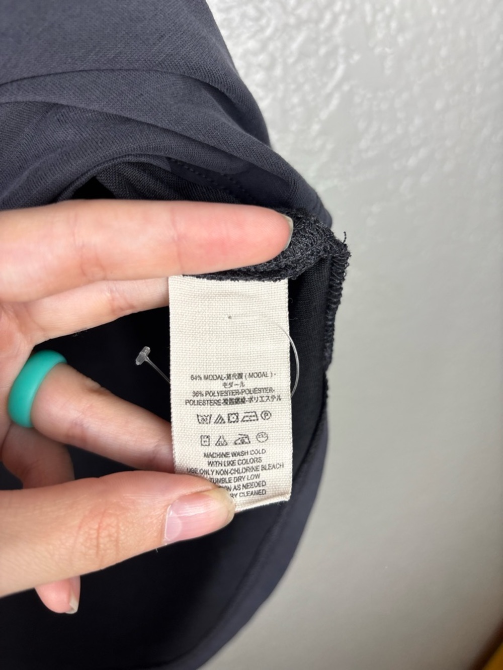 We The Free “Rose” Gray Small Polo Henley Top Modal Oversized Boho Minimalist - Picture 6 of 14